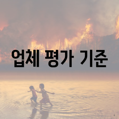 업체 평가 기준