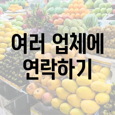여러 업체에 연락하기