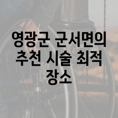 영광군 군서면의 추천 시술 최적 장소