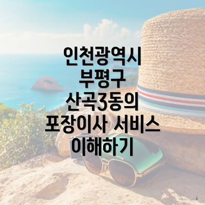 인천광역시 부평구 산곡3동의 포장이사 서비스 이해하기