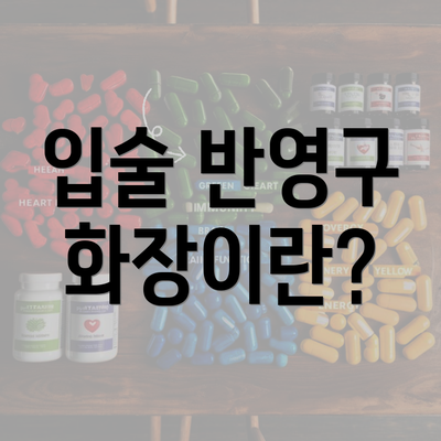 입술 반영구 화장이란?