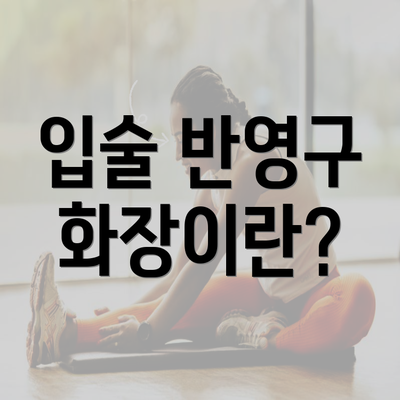 입술 반영구 화장이란?