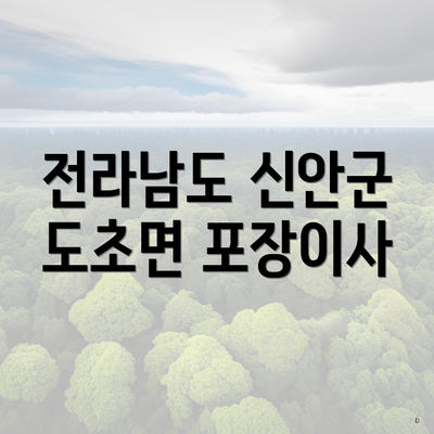 전라남도 신안군 도초면 포장이사