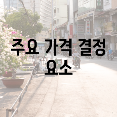 주요 가격 결정 요소