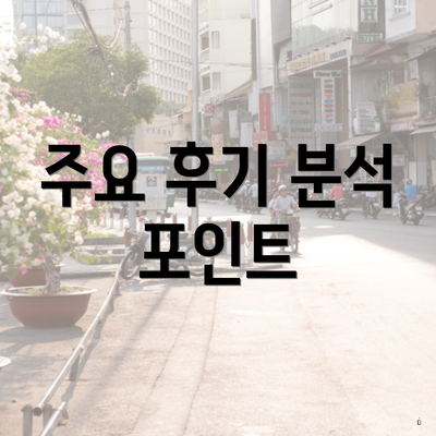 주요 후기 분석 포인트