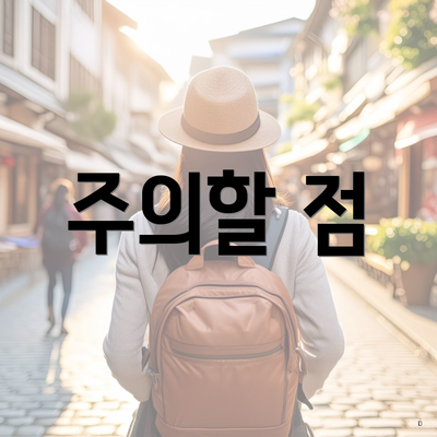 주의할 점