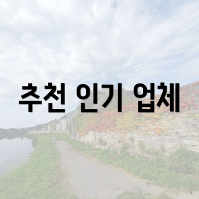 추천 인기 업체