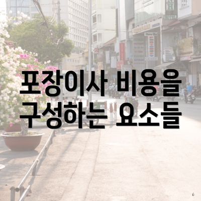 포장이사 비용을 구성하는 요소들