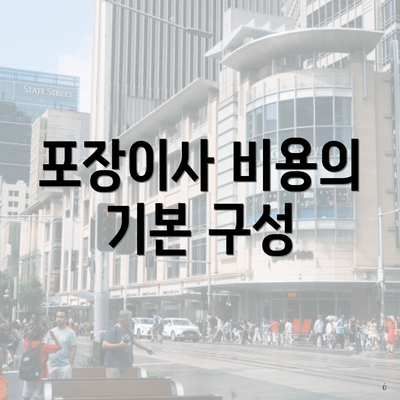 포장이사 비용의 기본 구성