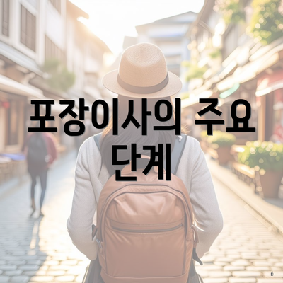 포장이사의 주요 단계
