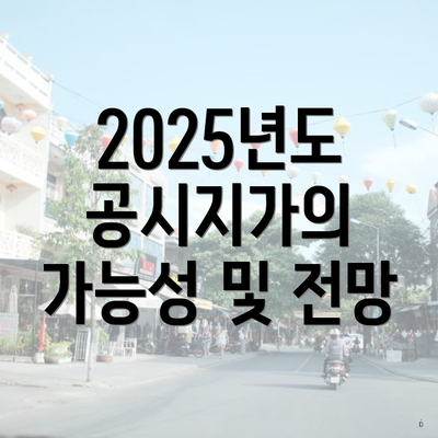 2025년도 공시지가의 가능성 및 전망