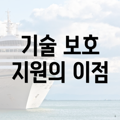 기술 보호 지원의 이점