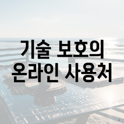 기술 보호의 온라인 사용처