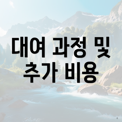 대여 과정 및 추가 비용