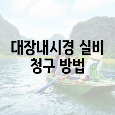 대장내시경 실비 청구 방법
