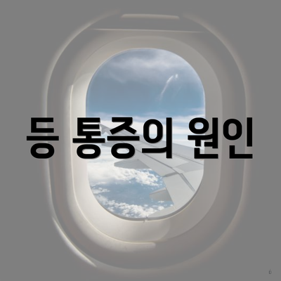 등 통증의 원인