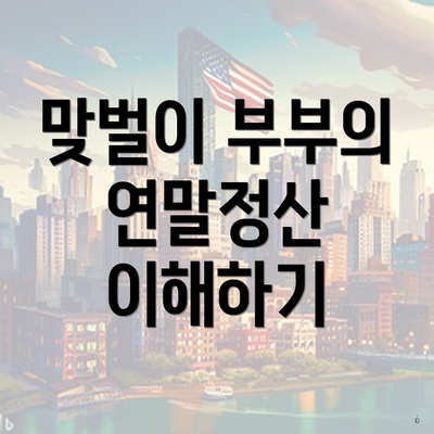 맞벌이 부부의 연말정산 이해하기