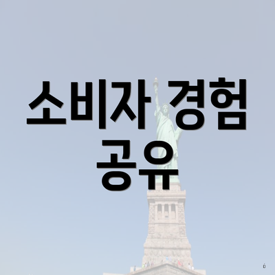 소비자 경험 공유
