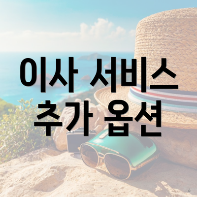 이사 서비스 추가 옵션