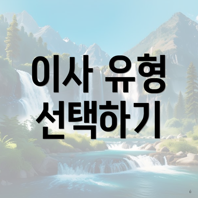 이사 유형 선택하기