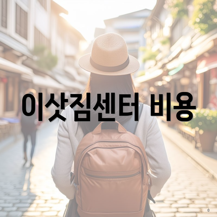 이삿짐센터 비용