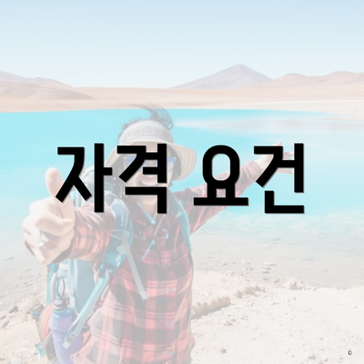 자격 요건