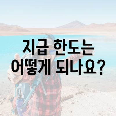 지급 한도는 어떻게 되나요?