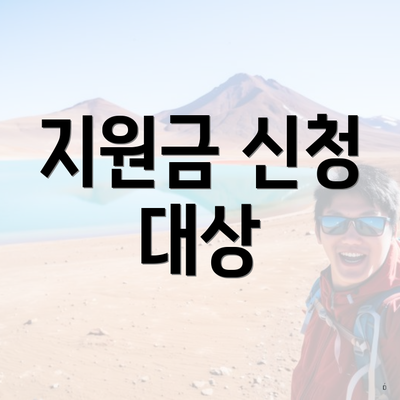 지원금 신청 대상