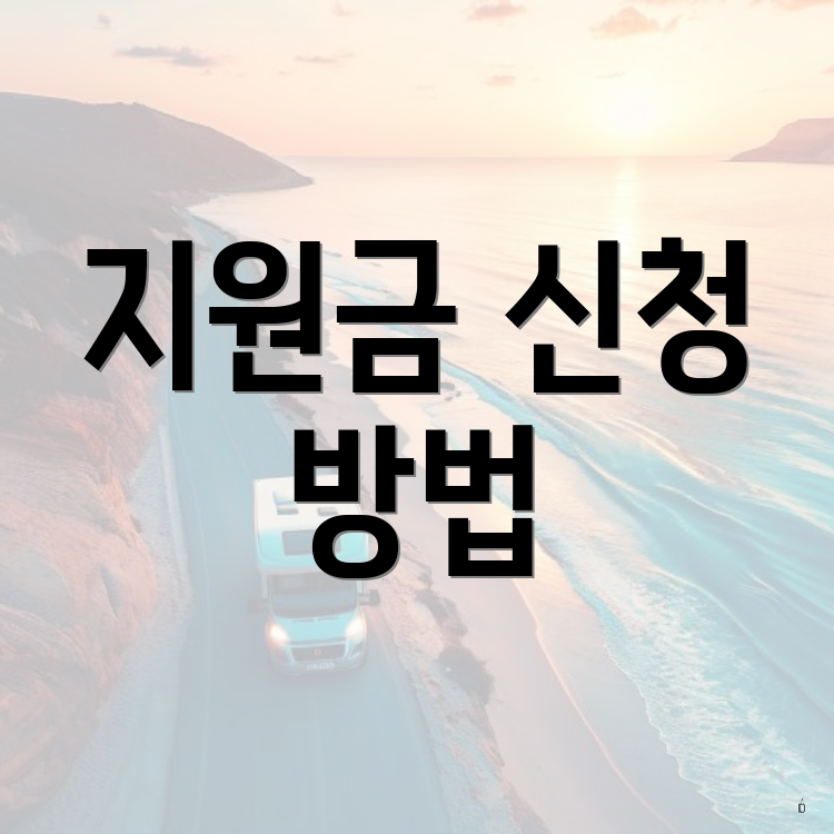지원금 신청 방법