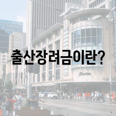 출산장려금이란?