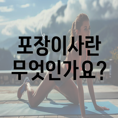 포장이사란 무엇인가요?