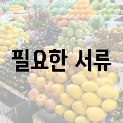 필요한 서류