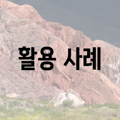 활용 사례