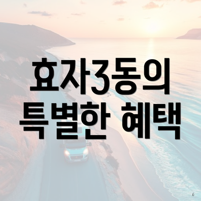 효자3동의 특별한 혜택