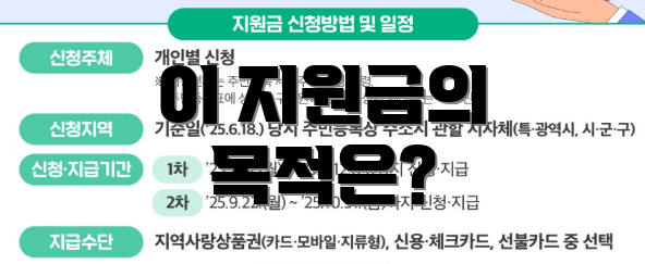 이 지원금의 목적은?
