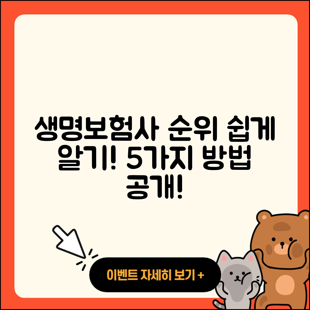 생명보험사 순위 쉽게 알아보는 5가지 방법