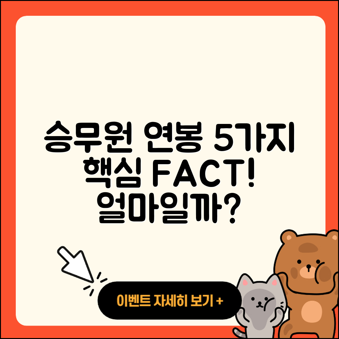 승무원의 임금 평균 연봉 5가지 사실