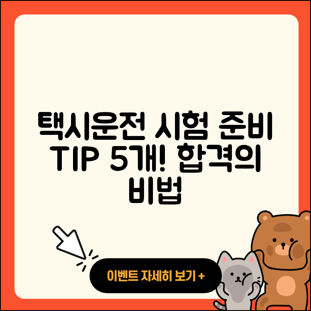 택시운전 자격시험 준비 방법 5가지